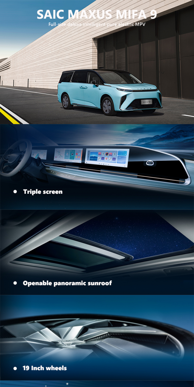 Maxus Mifa 9  Mpv Electric Car High Speed New Energy Vehicles 5 Doors 0