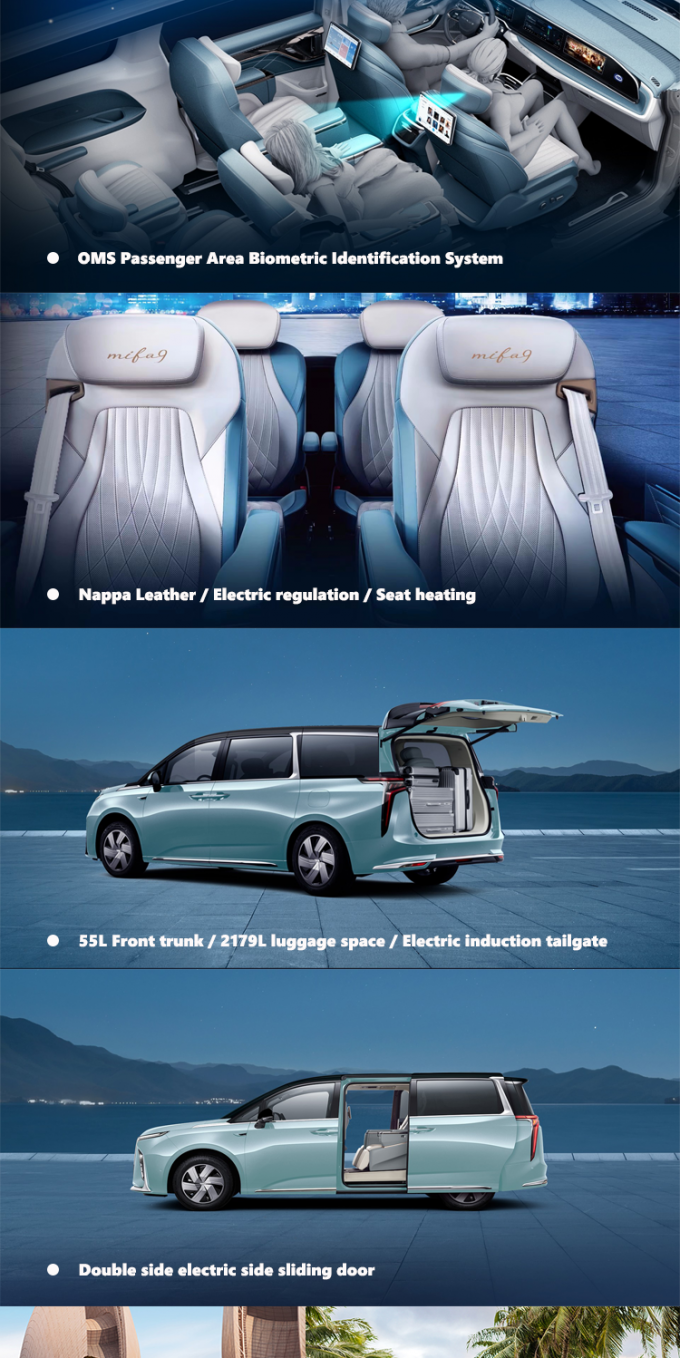 Maxus Mifa 9  Mpv Electric Car High Speed New Energy Vehicles 5 Doors 2